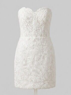 Custom White Lace Corset Wedding Dress Reception Dress Mini